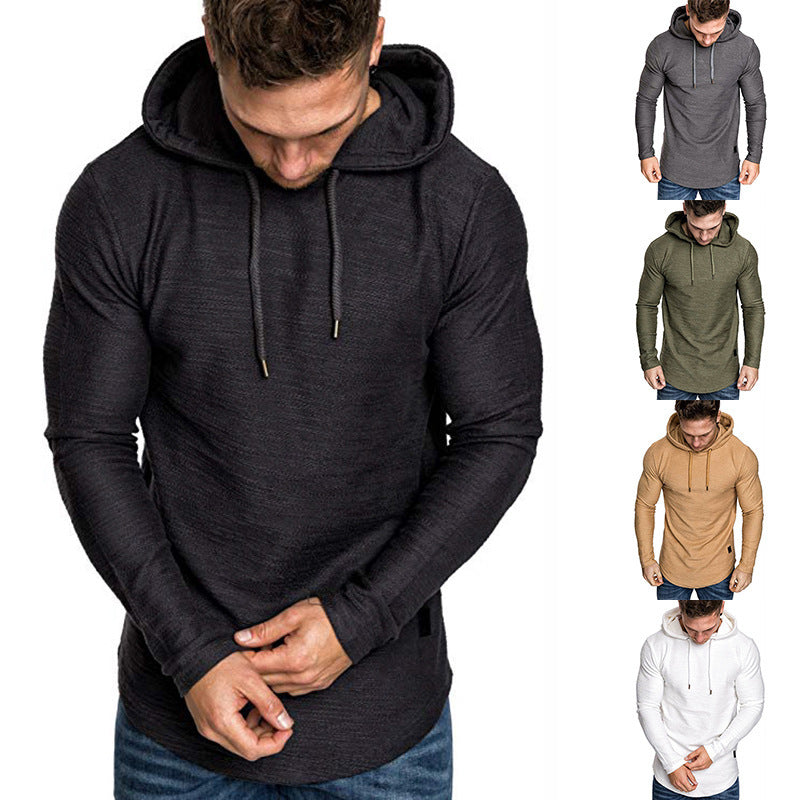 Men's Slim Fit Long Sleeve Hooded Sweatshirt