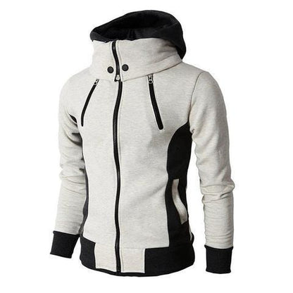 Men's 2 Piece Zipper Hooded Fake Sports Jacket