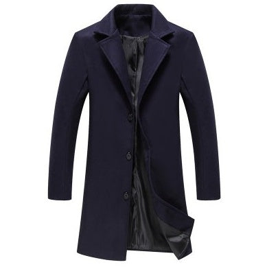 Autumn and Winter New Men's Casual Business Woolen Coats.