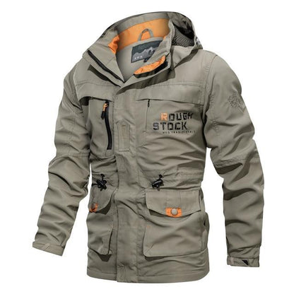 Men's Medium Length Hooded Casual Plus Size Jacket Spring Autumn