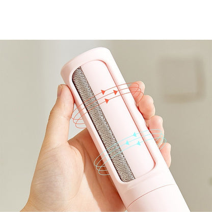 2-1 Reusable Pet Hair Remover Brush Lint Roller Portable Effective Self Cleaning Tool