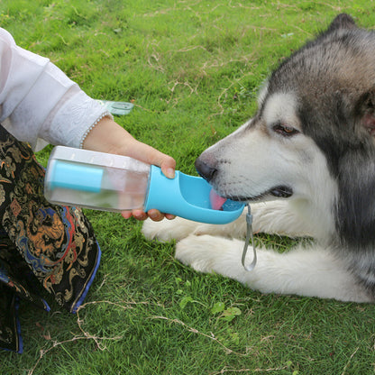 Portable Cat Dog Water Bottle Food Feeder Drinker  Dispenser 3 In 1 Leak-proof Multifunctional