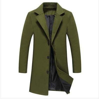 Autumn and Winter New Men's Casual Business Woolen Coats.