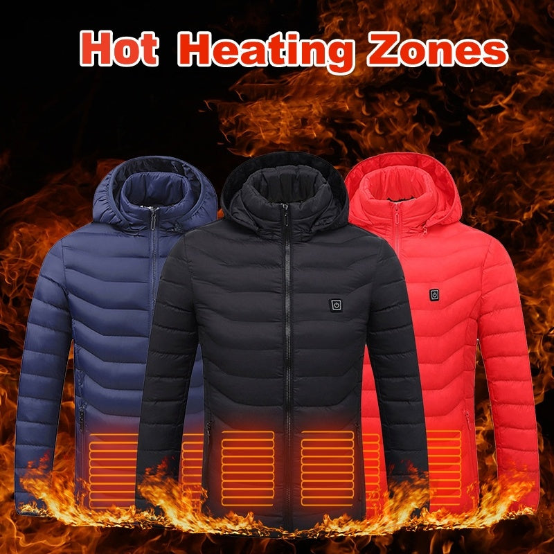 New USB Heated Jacket Electric Cotton Warmer Thermal Clothing