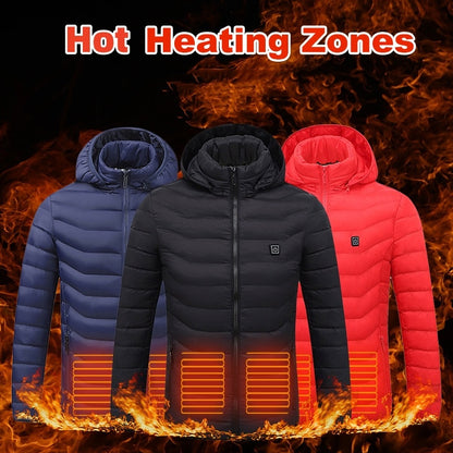 New USB Heated Jacket Electric Cotton Warmer Thermal Clothing