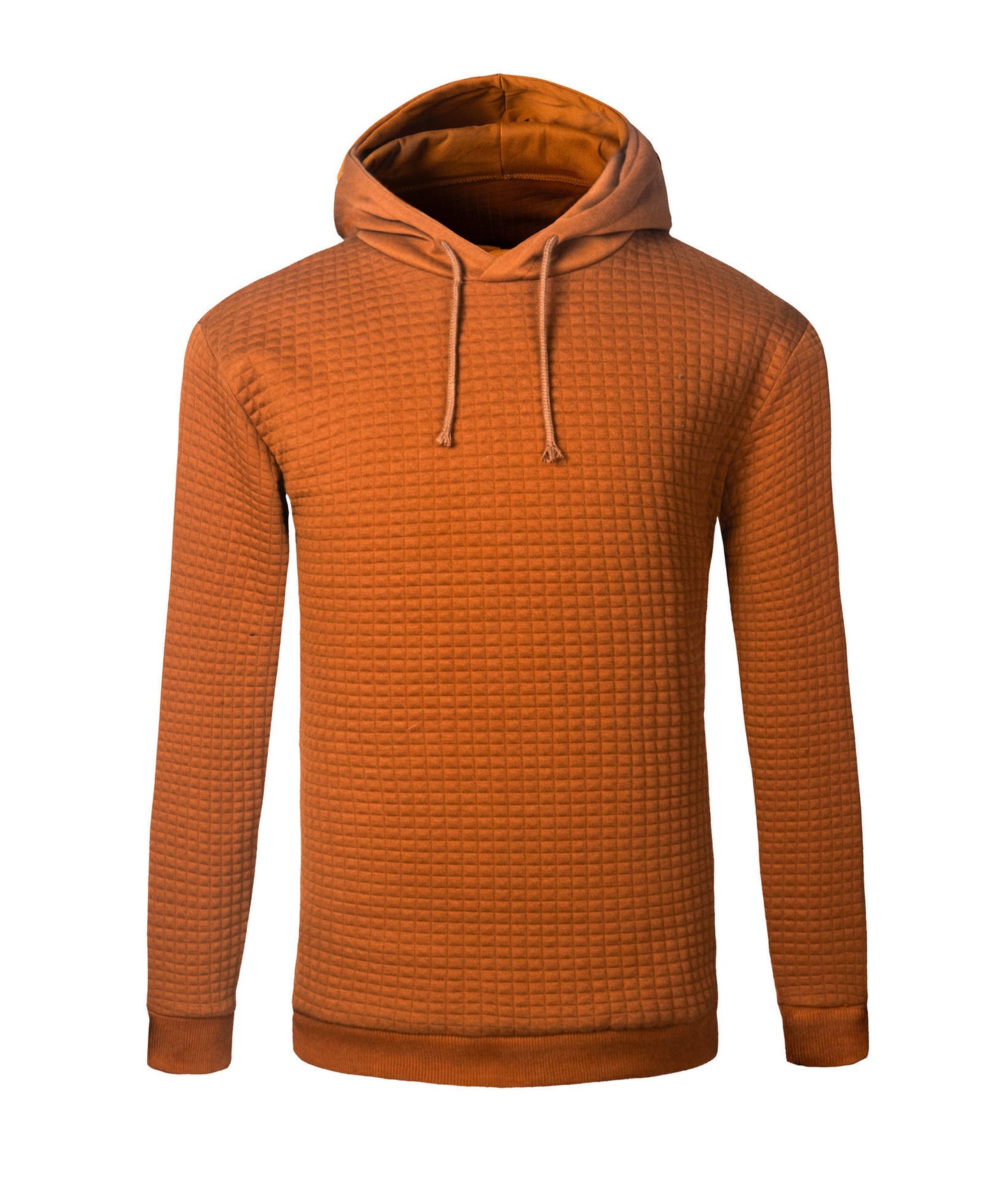 Men's Jacquard Long Sleeve Hooded Warm Color Sweater