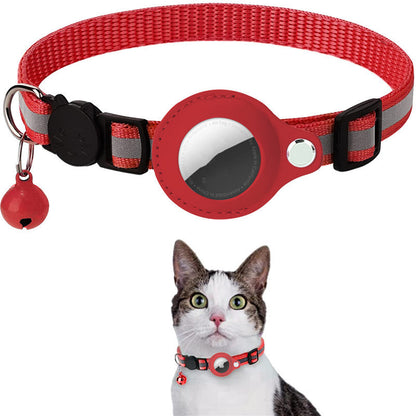 Reflective Collar Waterproof Holder Case For Air tag Protective Cover Cat Dog Kitten Puppy Nylon Collar