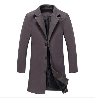 Autumn and Winter New Men's Casual Business Woolen Coats.