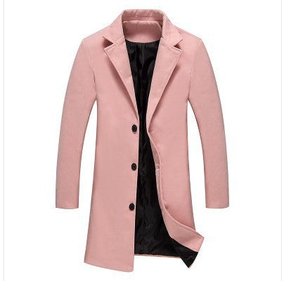 Autumn and Winter New Men's Casual Business Woolen Coats.