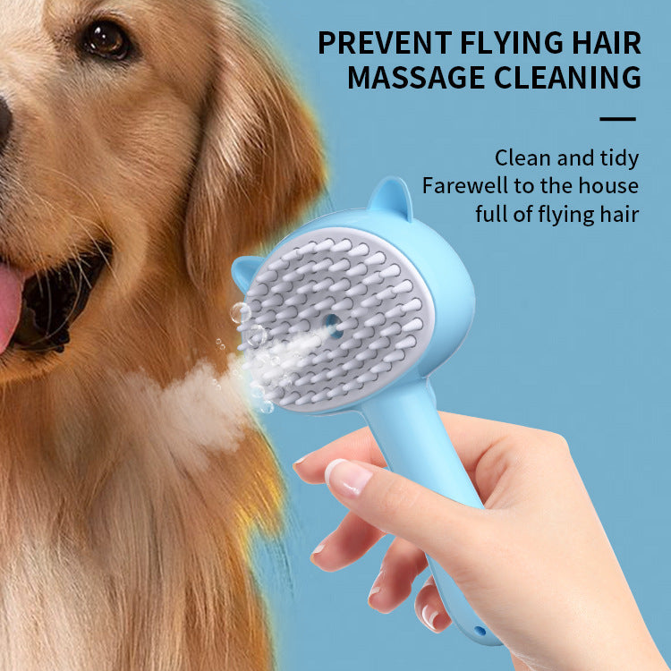 Hair Cleaning Brush With Mist Multifunctional Cat Grooming Rechargeable Self Cleaning Slicker For Pets Dogs & Cats