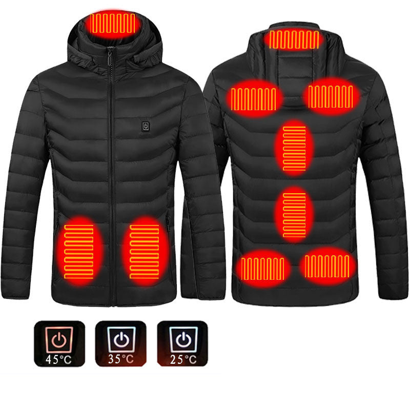 New USB Heated Jacket Electric Cotton Warmer Thermal Clothing